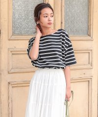 KOBE LETTUCE/コウベレタス KOBE LETTUCE 半袖ボーダーシンプルカットチュニック【ノーマル】 [C4631]/507172283