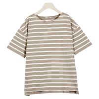KOBE LETTUCE/コウベレタス KOBE LETTUCE コットン100％ ゆったりボーダーチュニック半袖Tシャツ【ノーマル】【選べるデザイン】 [C4631]/507172283