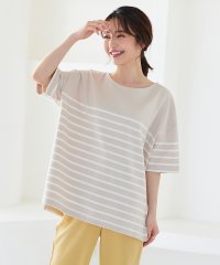 KOBE LETTUCE/コウベレタス KOBE LETTUCE コットン100％ ゆったりボーダーチュニック半袖Tシャツ【パネル】 【選べるデザイン】 [C4631]/507172284