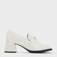 CHARLES & KEITH/メタリックアクセント ブロックヒールローファーパンプス/507175867
