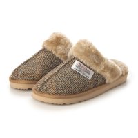 Harris Tweed/ハリスツイード Harris Tweed ローヒール ファー スリッパ シューズ ツイード レディース/507217056