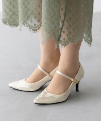 Menue/メヌエ Menue ポインテッドトゥストラップパンプス/507217833