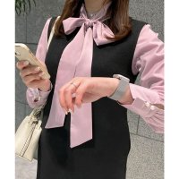 KOBE LETTUCE/コウベレタス KOBE LETTUCE [ トールレタス ] リボンSETパールボタンブラウス【トール】 [C6638]/507218215