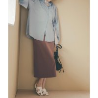 KOBE LETTUCE/コウベレタス KOBE LETTUCE [ ストレッチ×ノーアイロン ]選べるサイズ 細見えストレッチナロースカート【フロントスリット】 [M3698]/507218704