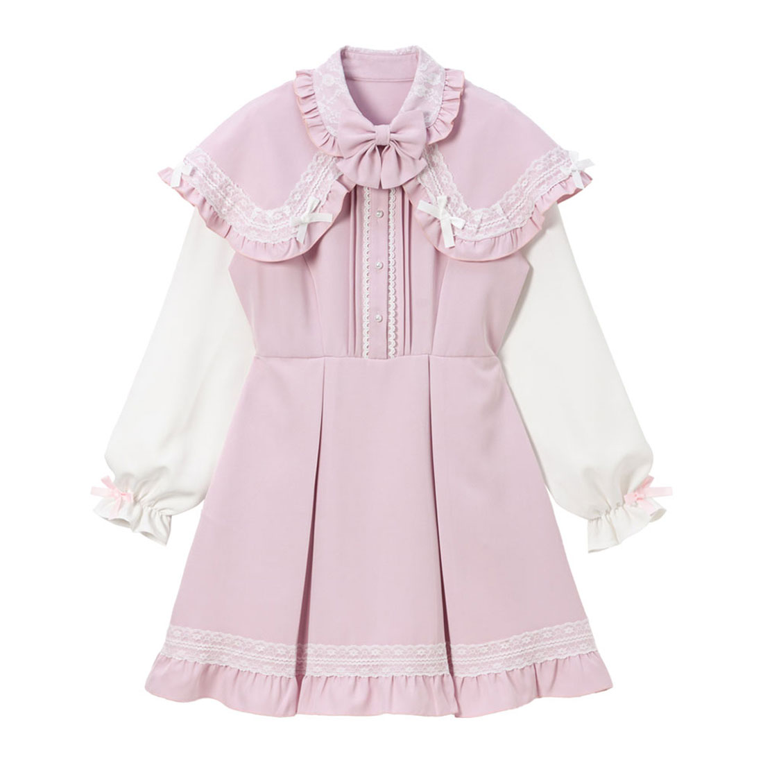 ユメテンボウ 夢展望 ポンチョ風袖切替ワンピース(507219047