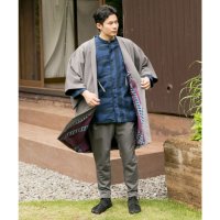 KAYA/【カヤ】裏勝りメンズ着物羽織 ブラック/507232504