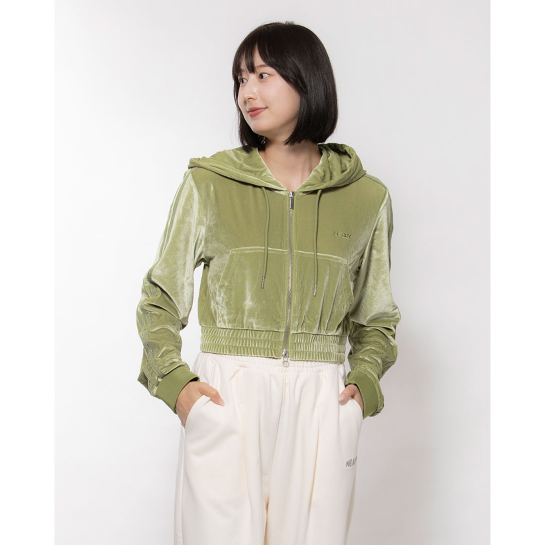 NERDY ジャージ上下セット 緑 ベルベット NERDY ジャージ上下セット 緑 ベルベット