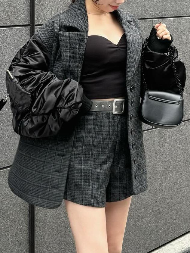 Darich ダーリッチ チェックツイードハイウエストショートパンツ Sサイズ ダーリッチ Darich チェックスカートライクショートパンツ