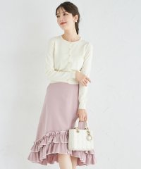 tocco closet/トッコクローゼット tocco closet 裾フリル切り替え配色フレアスカート/507359017