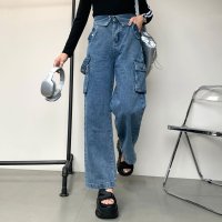 non-hedge/ノンヘッジ non－hedge ウエスト折り返しデニムカーゴパンツ/507398193