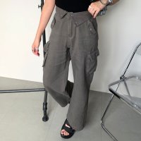 non-hedge/ノンヘッジ non－hedge ウエスト折り返しデニムカーゴパンツ/507398193
