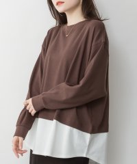 atONE/アットワン atONE ワッフル裾切り替え長袖Tシャツ/507406608