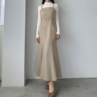 Louere/ルエレ Louere Louere ウォームマーメイドリボンキャミワンピース【秋冬もっちり素材】/507407461
