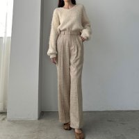 Louere/ルエレ Louere Louere 薄手ツイードタックパンツ/507407464