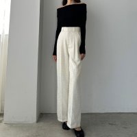 Louere/ルエレ Louere Louere 薄手ツイードタックパンツ/507407464
