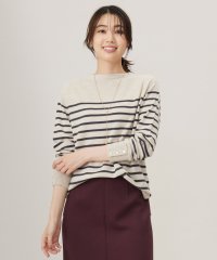 J.PRESS LADIES（LARGE SIZE）/【洗える】SOFT TOUCH WOOL 立ち襟 ボーダー ニット/507416274