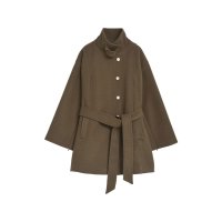 Re:EDIT/リエディ Re:EDIT [2024－25 WINTER COLLECTION]マルチウェイフェイクウールポンチョ風金ボタンミドルコート/507416726