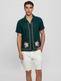 GUESS/ゲス GUESS ECO Embroidered Island Linen Shirt/507422604