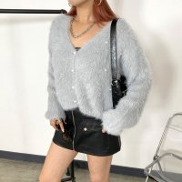 non-hedge/ノンヘッジ non－hedge パールビジューシャギーカーディガン/507427052