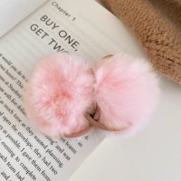 shoppinggo/ショッピングゴー shoppinggo ヘアクリップ モコモコ ファーバンスクリップ ヘアアクセサリー 韓国 ボア バレッタ 秋 冬 レディース ボリューム 大/507433186