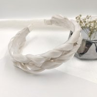 shoppinggo/ショッピングゴー shoppinggo カチューシャ ハート 三つ編み レディース キッズ まとめ髪 痛くない ヘアバンド ヘッドアクセサリー シック 太め 髪/507433188
