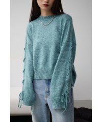 AZUL by moussy/スリーブレースアップニット/507474032