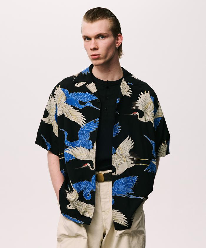 Schott ハワイアンシャツ ドラゴン BLACK セットアップ Lサイズ