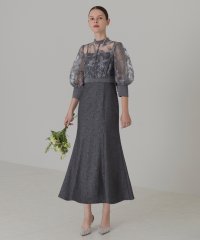 Leja/レジャ Leja 花柄刺しゅうパフスリーブボレロバックリボンマーメイドドレス美脚効果結婚式 パーティードレス 成人式 20代 30代 40代/507474699