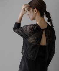 epic day/エピック デイ epic day パーティードレス 結婚式 ワンピース レースレイヤードシフォンドレス デザインドレス オケージョンドレス レース バックデザイ/507476813