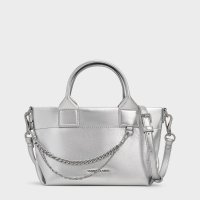 CHARLES & KEITH/Atwood アトウッド　クリンクルエフェクトチェーンエンベリシュッドトートバッグ/507479268
