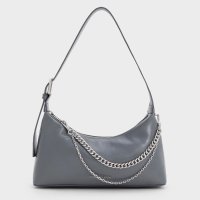 CHARLES & KEITH/Atwood アトウッド クリンクルエフェクトチェーンエンベリシュッドホーボーバッグ/507479270