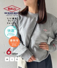 BALL/ボール BALL T/C裏毛 ワッペン トレーナー トップス 長袖 スウェット ユニセックス 64530/507491095
