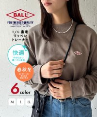 BALL/ボール BALL T/C裏毛 ワッペン トレーナー トップス 長袖 スウェット ユニセックス 64530/507491095