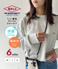 BALL/ボール BALL T/C裏毛 ワッペン トレーナー トップス 長袖 スウェット ユニセックス 64530/507491095