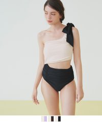 SEA DRESS/ワンショルダーカットアウトワンピース/水着/507493006