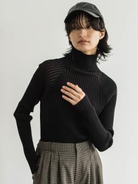 MAYSON GREY/メイソングレイ MAYSON GREY 【WEB限定】【一部店舗限定】プレーティングハイネックニットプルオーバー≪手洗い可能≫/507493887