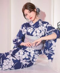 Retica/レティカ Retica 紺地×大牡丹 ゆかた2点セット (浴衣+兵児帯)/507494971