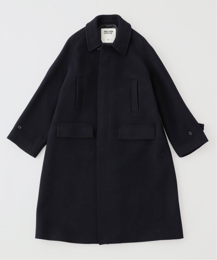 ANOTHER OFFICE Voyager Balmacaan Coat 3紺 ANOTHER OFFICE Voyager Balmacaan Coat 3紺
