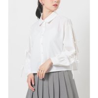 Honeys/ハニーズ Honeys 袖リボンシャツ トップス ブラウス 長袖 シャツ 袖リボン レギュラーカラー シワになりにくい ガーリー レディース/507497920