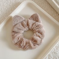 shoppinggo/ショッピングゴー shoppinggo ヘアゴム シュシュ フワフワ 猫耳 フェイクファー ネコ耳 ふわふわ ヘアアクセサリー 髪飾り こども ホワイト おしゃ/507498571