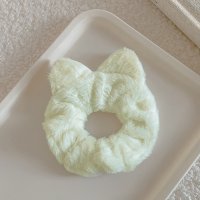 shoppinggo/ショッピングゴー shoppinggo ヘアゴム シュシュ フワフワ 猫耳 フェイクファー ネコ耳 ふわふわ ヘアアクセサリー 髪飾り こども ホワイト おしゃ/507498571