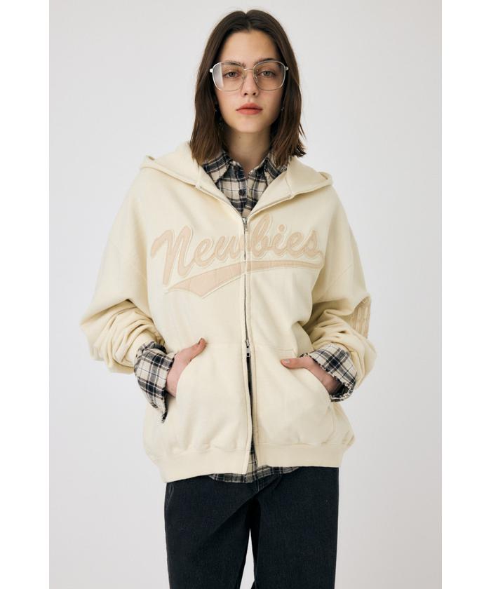 PATCHED OVERSIZED ジップパーカー(507498701) | マウジー PATCHED OVERSIZED ジップパーカー(507498701) | マウジー