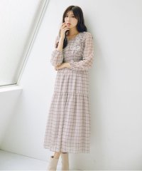 JILL by JILL STUART/ツイード風プリント　ラッフルワンピース/507498761