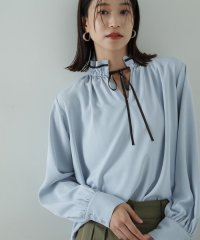 N Natural Beauty Basic/バイカラーリボンとろみブラウス/507498786