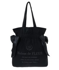 Maison de FLEUR/メゾン ド フルール Maison de FLEUR EC限定 キャンバスダブルリボントートバッグ/506943877