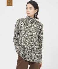 エヴェックス バイ クリツィア　Lサイズ/【L】【ウォッシャブル】ゼブラプリントタートルネックカットソー/506972250