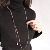 seasukii/シースキー seasukii ステンレス淡水パールロングネックレス/507119188