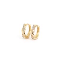 Noelmarket/ノエルマーケット Noelmarket ピアス 金属アレルギー対応 フープピアス ダイヤ 小さめ つけっぱなし 18k シンプル 仕事 結婚式 ピンクゴールド /507144161