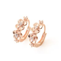 Noelmarket/ノエルマーケット Noelmarket ピアス 金属アレルギー対応 フープピアス つけっぱなし 18k プルメリア 仕事 人気 上品 両耳用 レディース 女性 /507144167