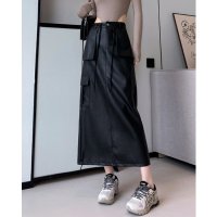 Belle Cie/ベルシー Belle Cie スカート タイトスカート ロングスカート フェイクレザー カーゴ レディース 合皮 韓国ファッション ミリタリー カーゴパンツ か/507146187